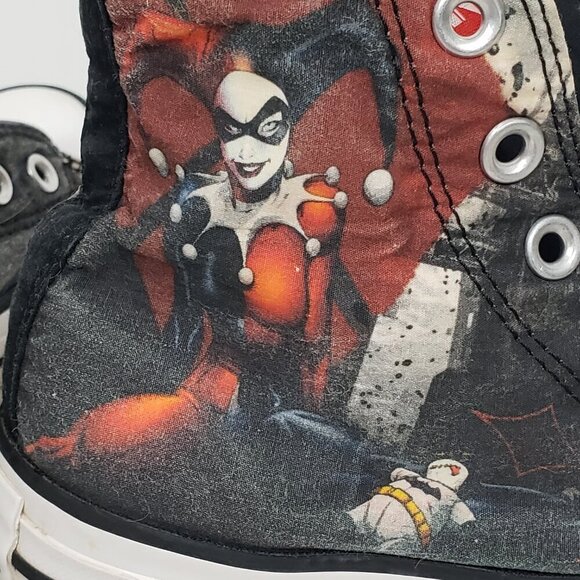 Converse All Star  Harley Quinn  High Top Sneakers  Women's 6   Men's 4 - Picture 3 of 12